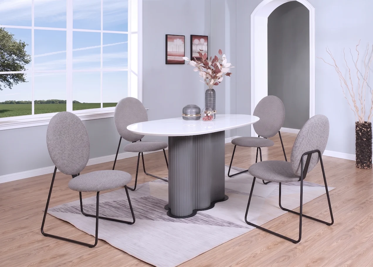 Valley Collection 5-Piece Modern Cloud Dining Set